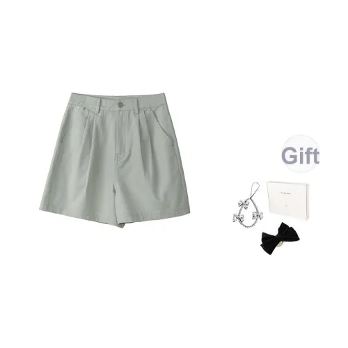 Fstudio Летний Корейский стиль Светлый Тон Комплект HIGH RISE Утягивающие Повседневные шорты Женские