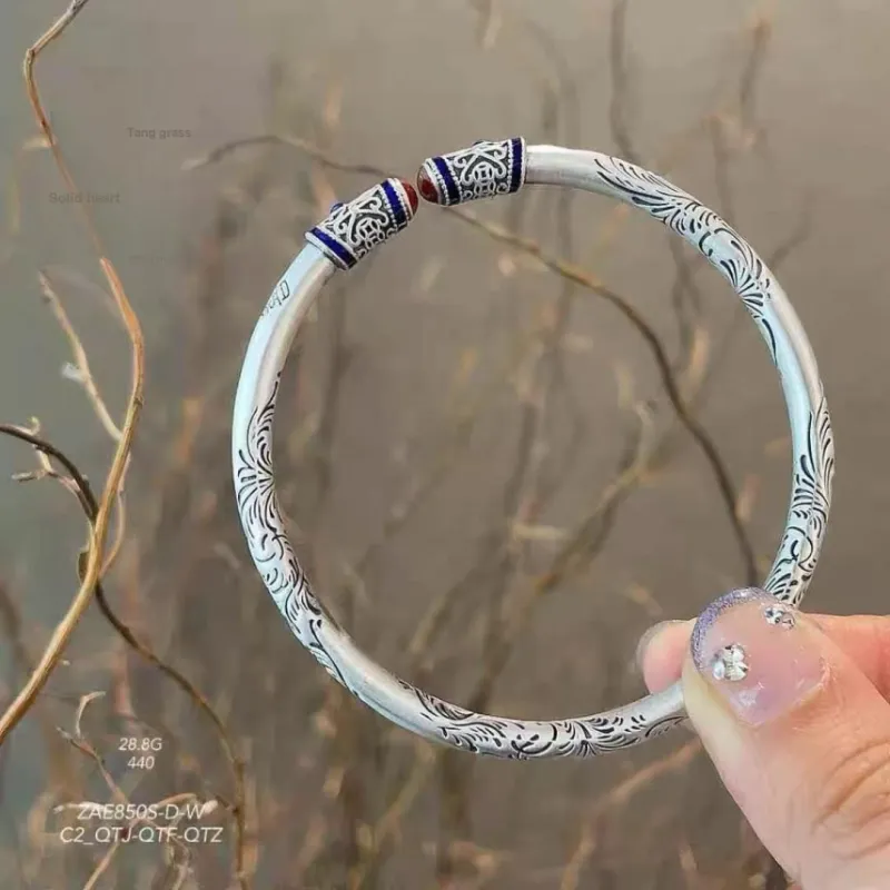 U state 999 Fine Silver Bangles Unisex-1