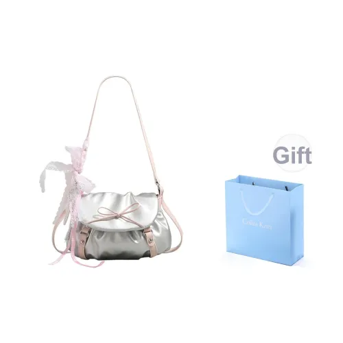 COLINS KEIRS Синтетическая кожа Мода Универсальная Бант Сумка Сумка через плечо Сумка на плечо Стандартная Женская Серебряный