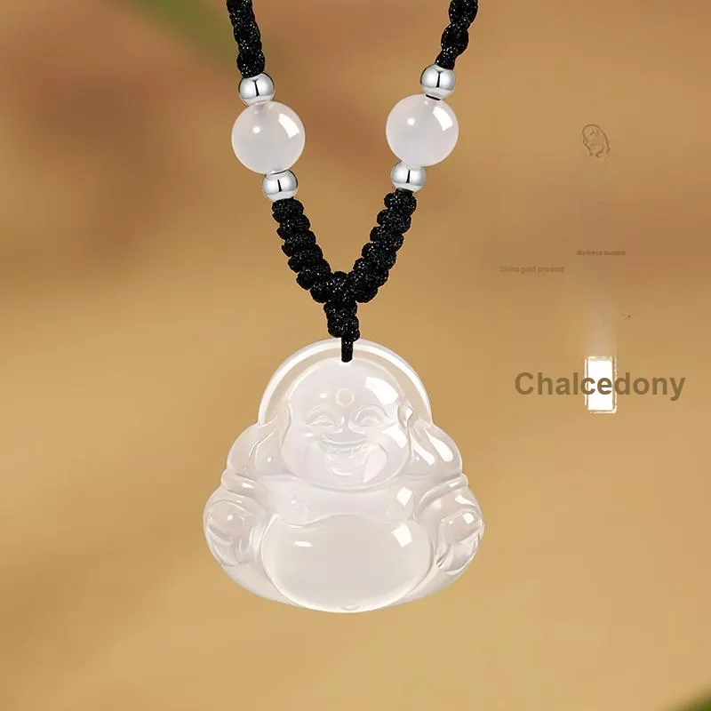 Central Fashion Chalcedony Jade Necklaces Women's-1