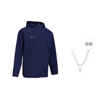 Under Armour Jackets Coats Unisex Navy Blue Comes With Necklace
