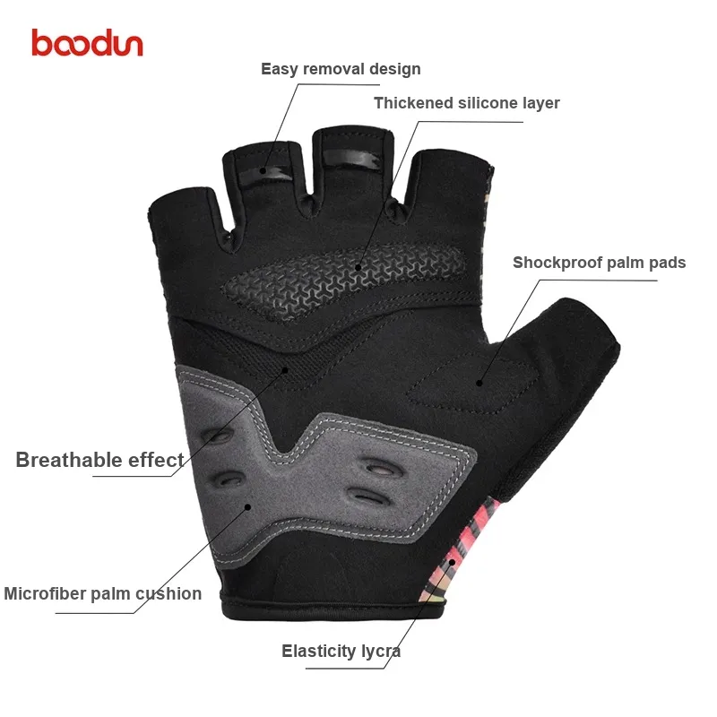 BOODUN Riding Equipment Cycling Glove Outdoor Cycling Mountaineering Sports Unisex Microfiber Silicone-2