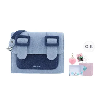 MERIMIES Denim Satchel Bag, Small Square Bag, Messenger Bag, Shoulder Bag, Crossbody Bag Medium Size Women's Blue