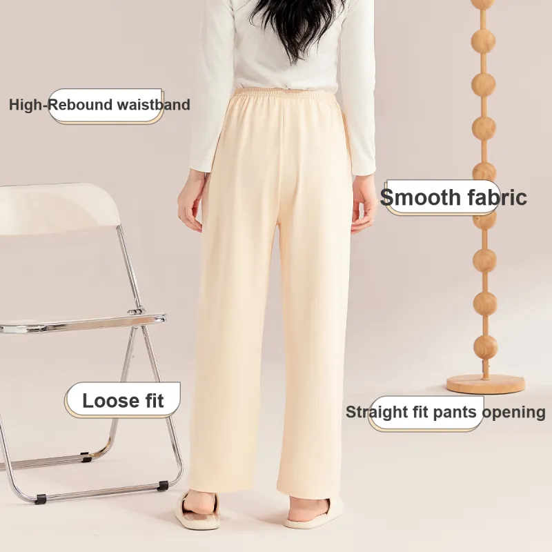 Urban Beauty Pajama Pants Fashion Solid Color Casual Versatile Girlish Heart, Sweet Style Embroidery Cute Women's-9