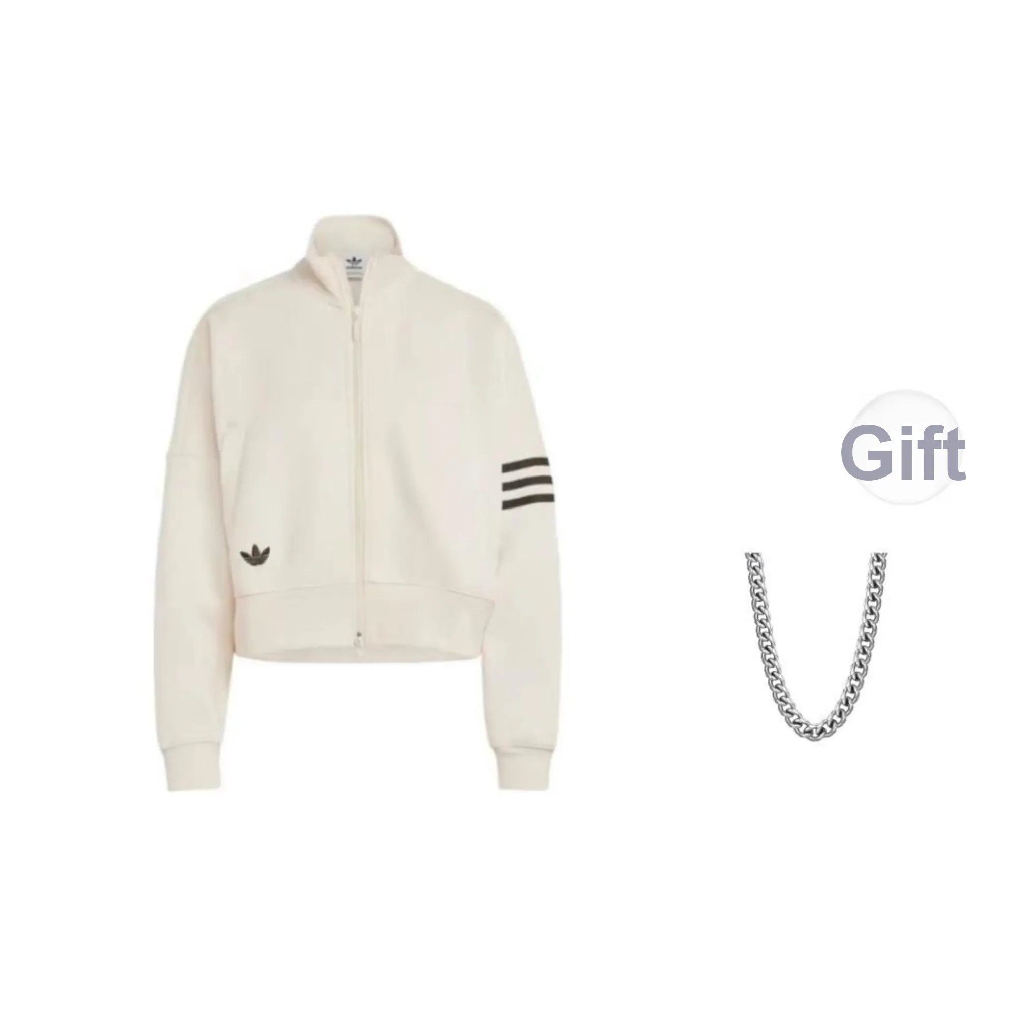 Adidas Originals Clover Series Jackets Coats Women's Miracle White