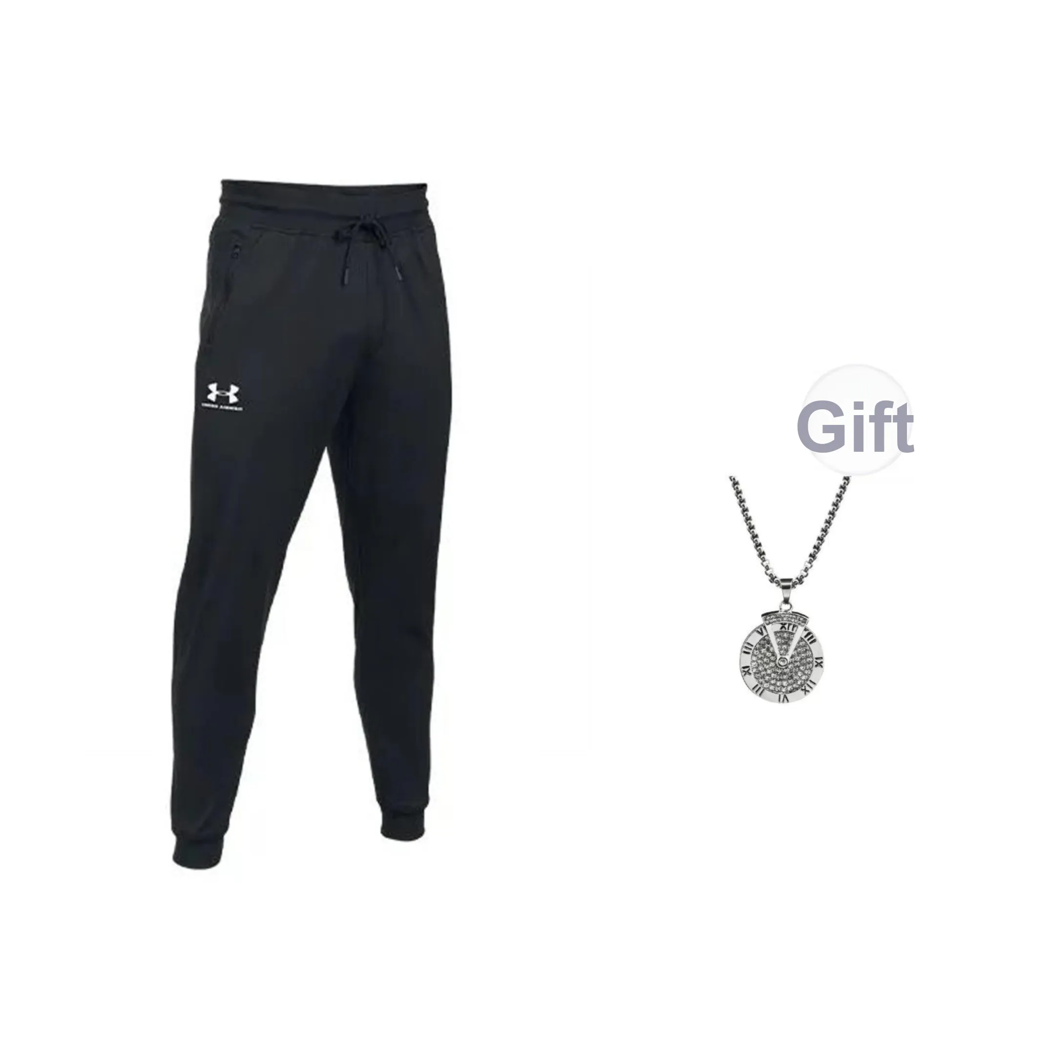 Under Armour Sportstyle Joggers Вязаные Тренировочные Брюки Мужские Черные С Ожерельем