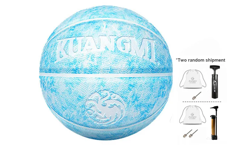 Kuangmi Ice And Fire Collection PU Basketball Blue Size 7 Training Unisex-3