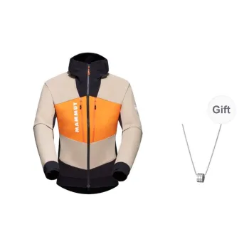 MAMMUT Aenergye Jackets Coats Unisex Wisteria Brown - Black With Free Necklace