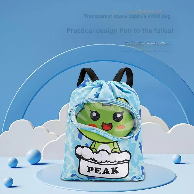 PEAK Kids Cute Waterproof Swim Bag With Wet/Dry Separation Large Capacity Storage And Shoulder Strap Kids'-3