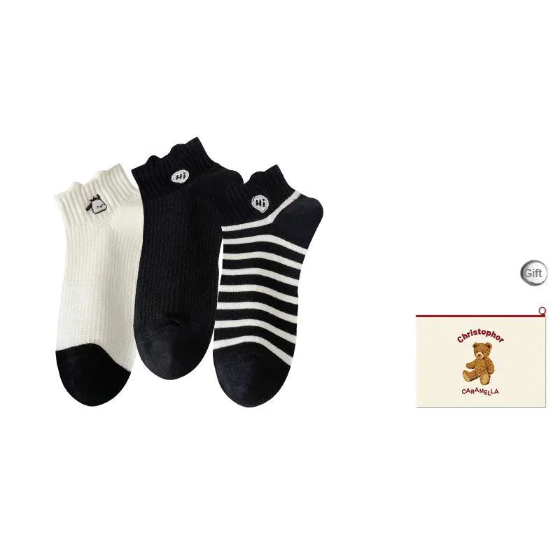 Caramella Ankle Socks Women's Shopping Bag Combo Set-14