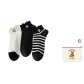 White+Black+Black Horizontal Stripes