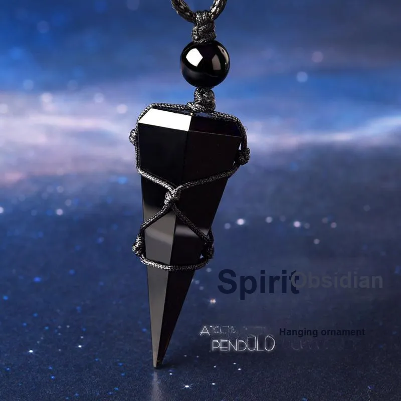 Lingfei Obsidian Pendants Unisex-2