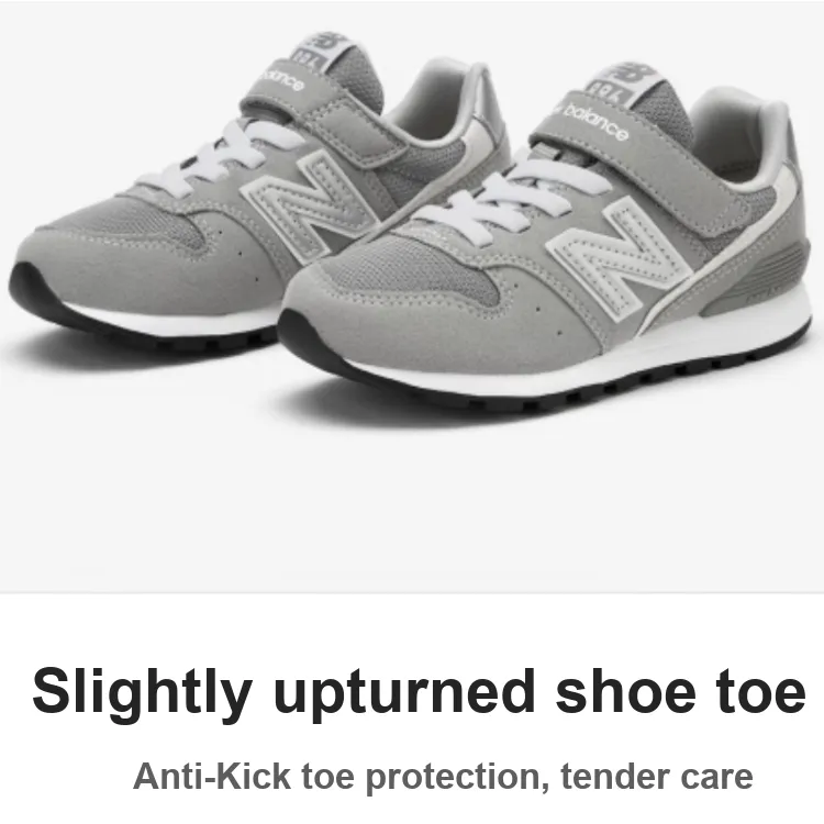 New Balance V3 Slip Resistant Cushioning Abrasion Resistant Breathable Low Top Running Shoes Classic Gray Kids-1