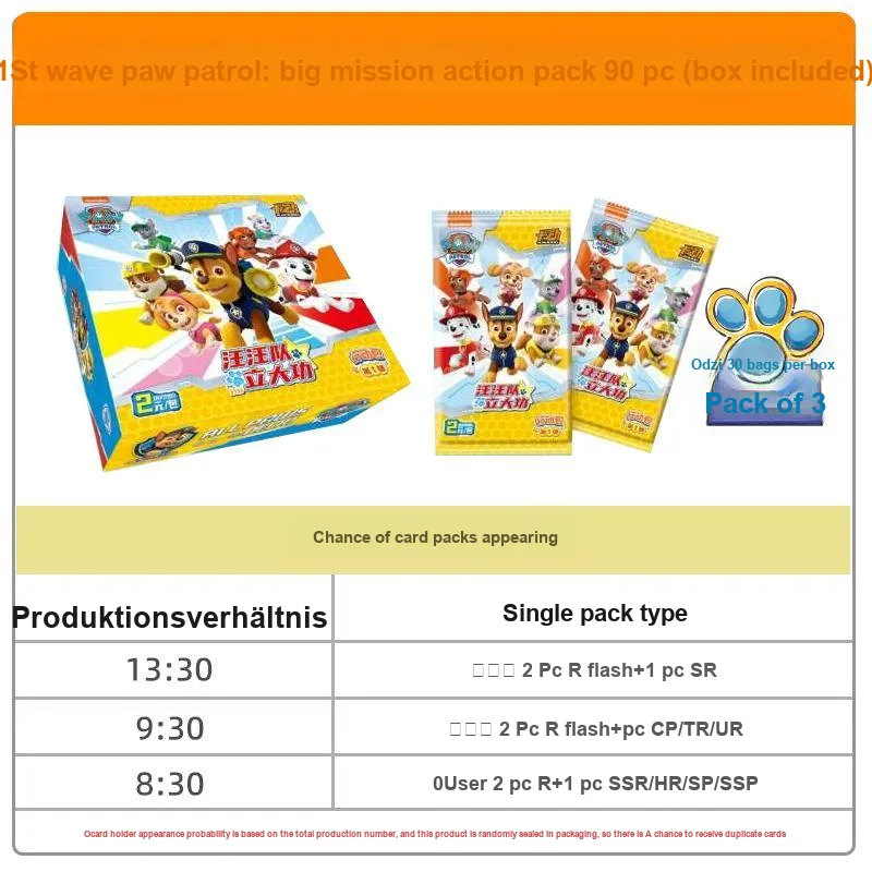 PAW PATROL Action Bag Round 1 IP/Anime Cards 1 Box Included-1