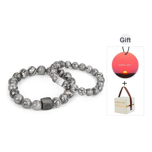 SIMPLE JOYS Браслеты с камнем и картой Унисекс Эксклюзивный Китайский модный тренд Новый китайский стиль Эластичный Доступен для продажи в одиночку