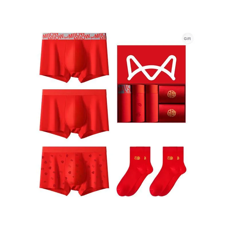 MIIOW Underwear Gift Box Men's 3 Pack+2 Pack Socks-7