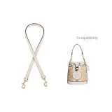 Ecru 1.1cm Width Litchi Grain Gold Buckle 65cm[Compatibility Dempsey Bucket Bag]