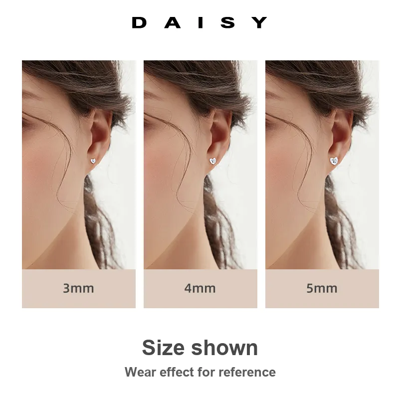 Daisy Dream 999 Fine Silver Stud Earrings Women's-4