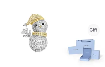 HEFANG 2022 Snow Series Brooches Women's Silver
