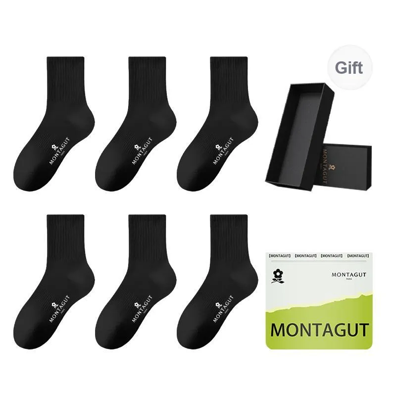 Montagut Mid Calf Socks Men's Gift Box Combination-0