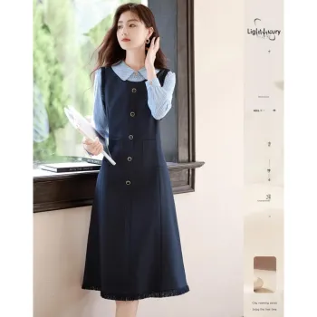 Like The Age Of Water Short Sleeved Dress Regular Women's Navy Blue