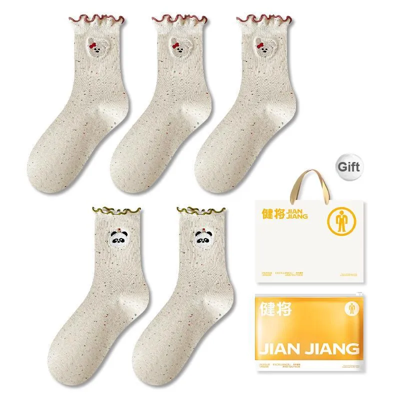 Master Mid Calf Socks Women's Shopping Bag 5 Pack-30