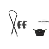 Black[95-124cm Crossbody Shoulder Strap No Perforated Set]