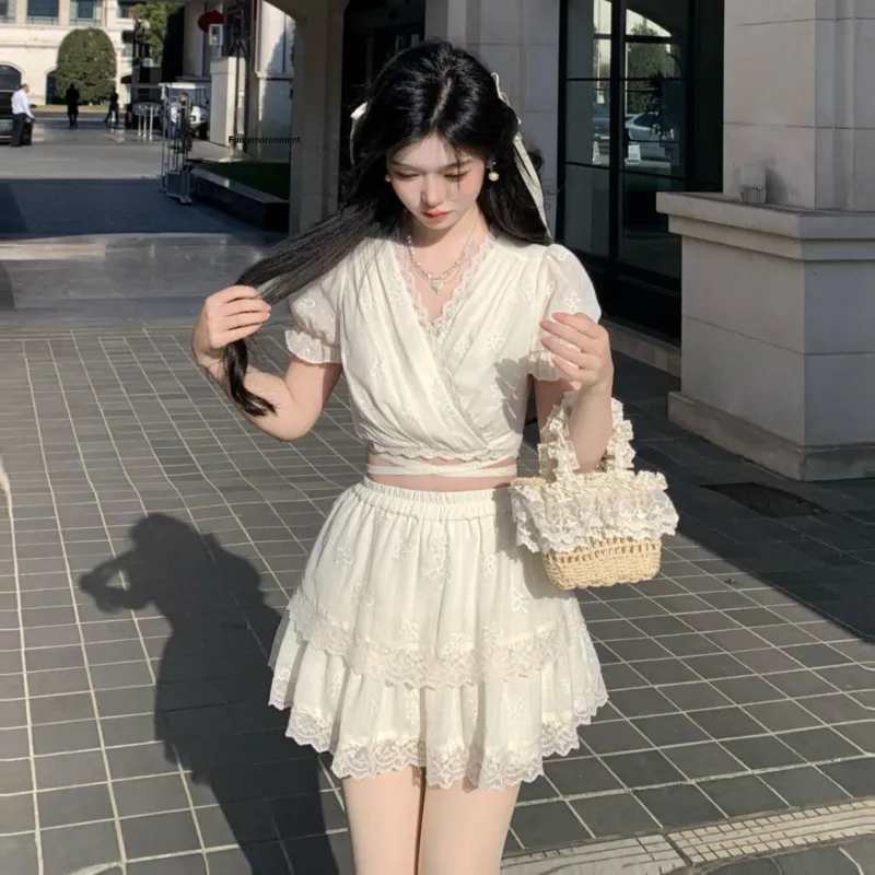 XIAOJUCHUANLI Skirt Set Women's-3