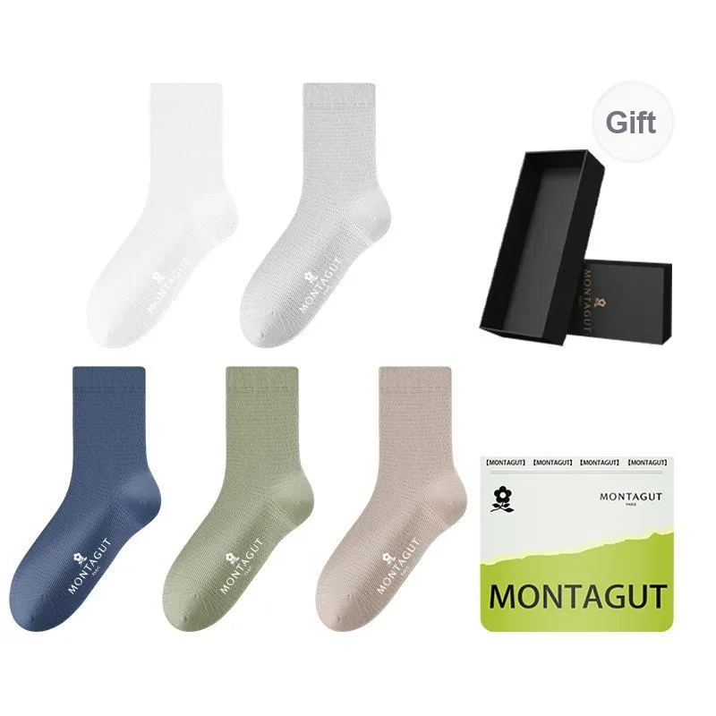 Montagut Mid Calf Socks Men's Gift Box Combination-24