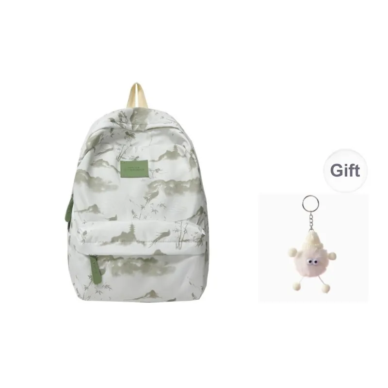 URBAN FOREST Composite Cloth Backpack Unisex Red/Gray Green/Pink-12