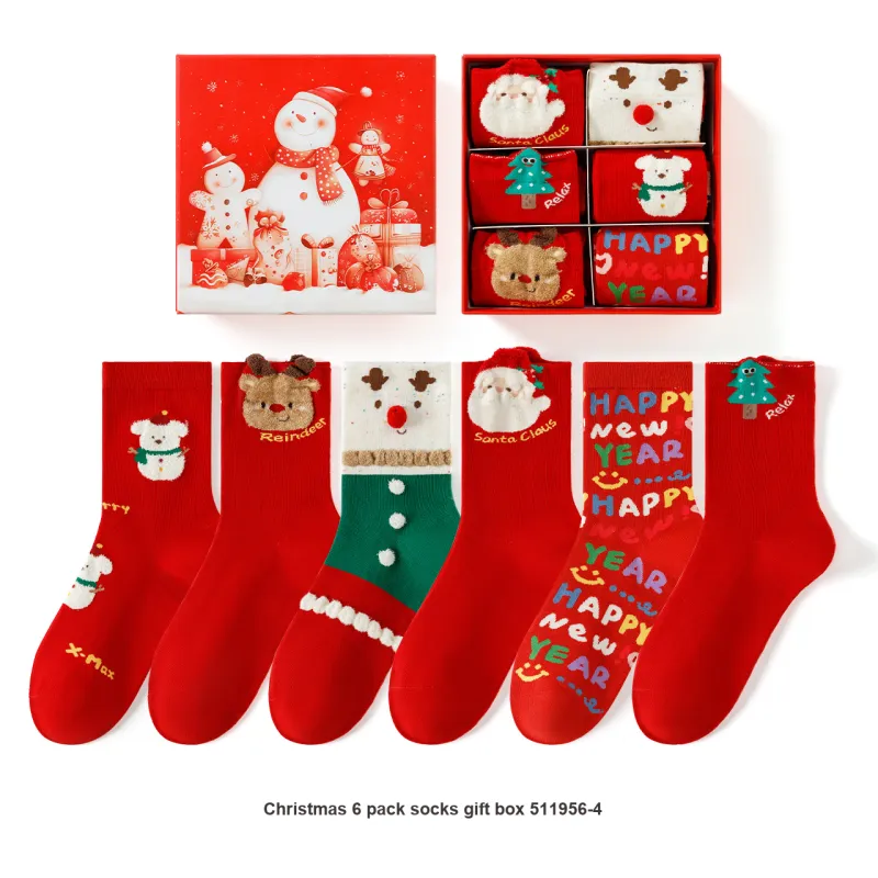 Caramella Mid Calf Socks Unisex Gift Box Of 6 Doubles-15