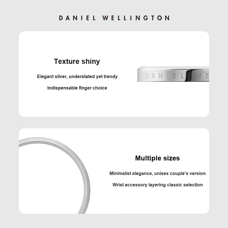 Daniel Wellington Alloy Rings Unisex-16