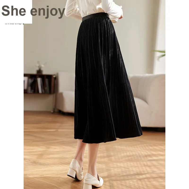 She Enjoys Casual Long Skirts Women's-1