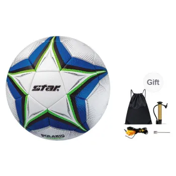 Star Size 5 Ball Soccer PU Seamless Thermal bonding Unisex Green Black Blue