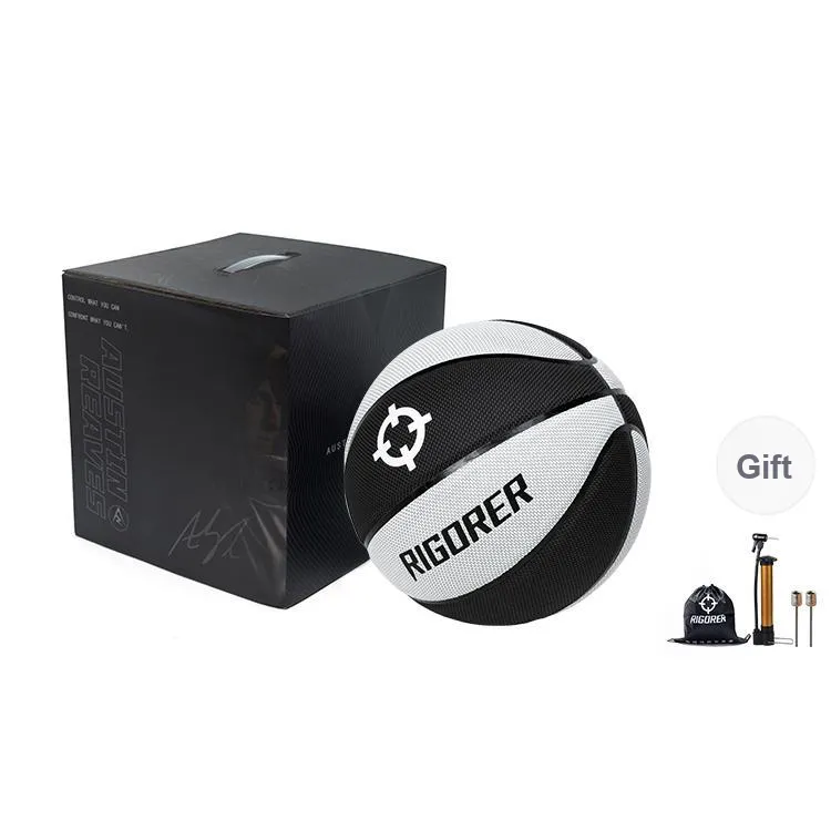 RIGORER PU Basketball Black Gray Size 7 Training Unisex-10