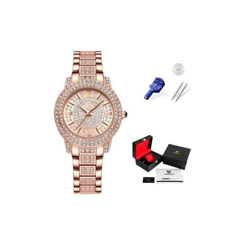 VODOY Кварцевый Movement Женские Часы 32 мм Золотые