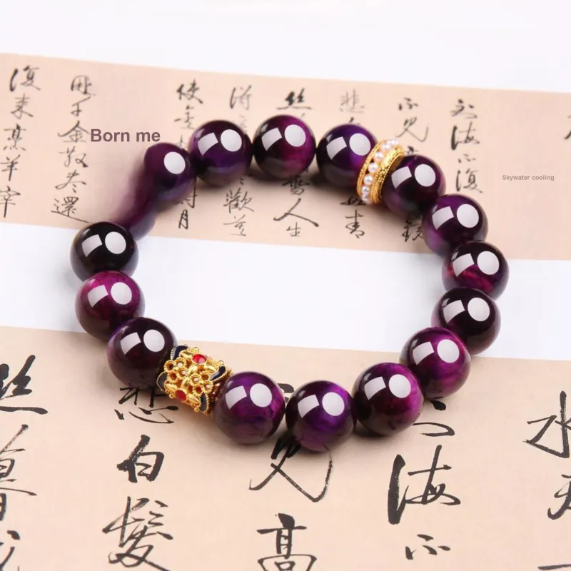 EADDA JEWELRY Tiger's Eye Stone Bracelets Unisex-1