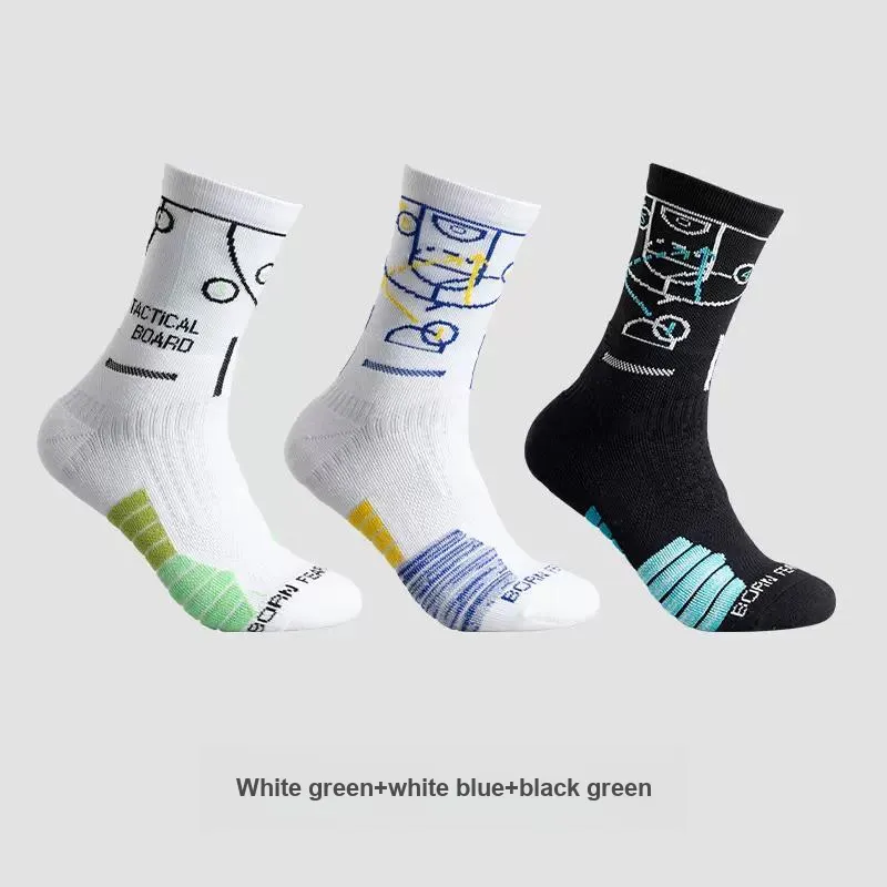 B&C.Room Basketball Socks Men's 3 Pack-1