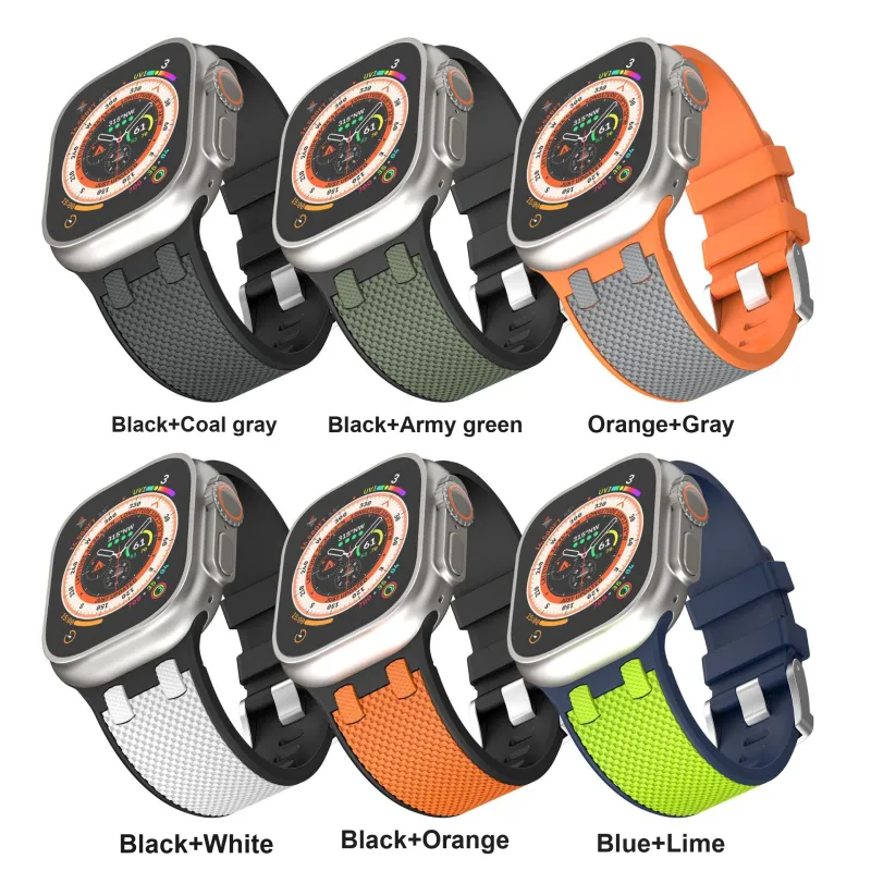 CHRROTA Watch Band Apple Compatibility Silicone Material-2