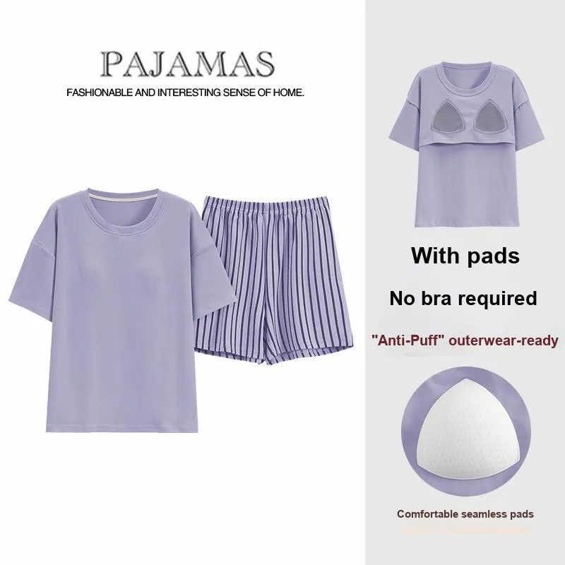 The Story Of The Flower Season Pajama Set Women's Light Purple-2