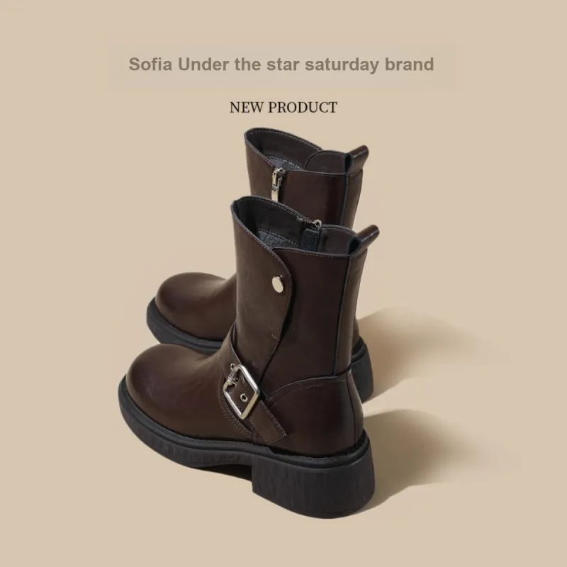 SAFIYA Ankle Boots Women's Black/Brown-9