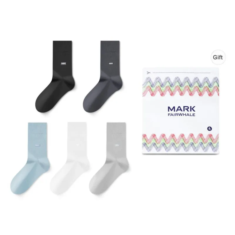 FAIRWHALE Knee High Socks Unisex Shopping Bag 5 Pack-5