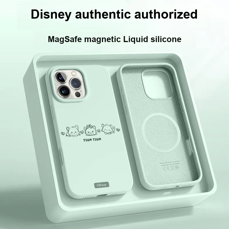 Disney Silicone Material Phone Cases Compatibility Apple/iPhone 16/15/14/13 Collection Couple-3