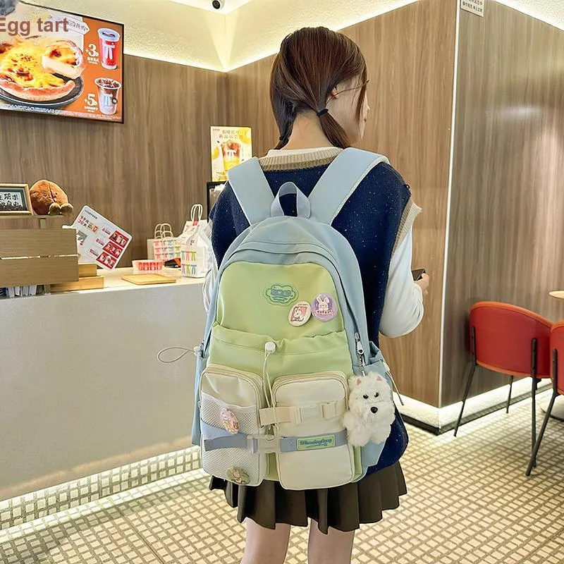OUZIHUANG Nylon Backpack Women's Multicolor-13