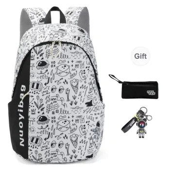 TAKI Nylon Backpack Unisex Black/Red/Green