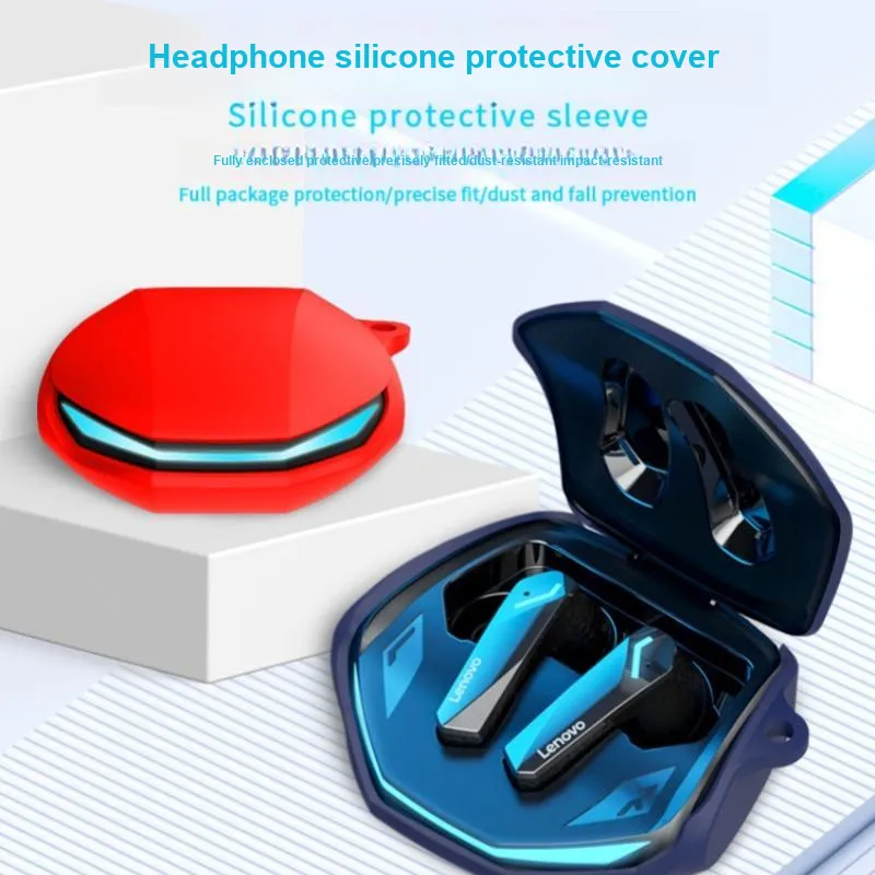 CHRROTA Compatibility Lenovo GM2PRO Silicone Headphone Set Impact Resistant Dust Resistant Headphone Case-2