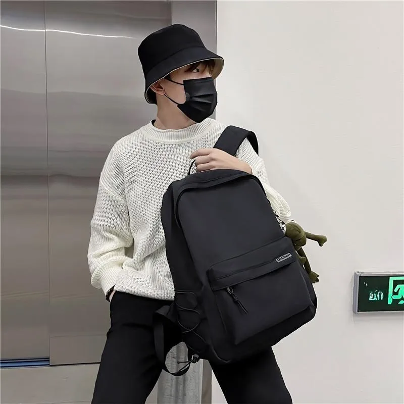 Alcohol Dragon Nylon Backpack Regular Unisex Black/White-7