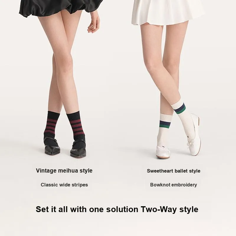 Ubras Mid Calf Socks Women's 2 Pack-15