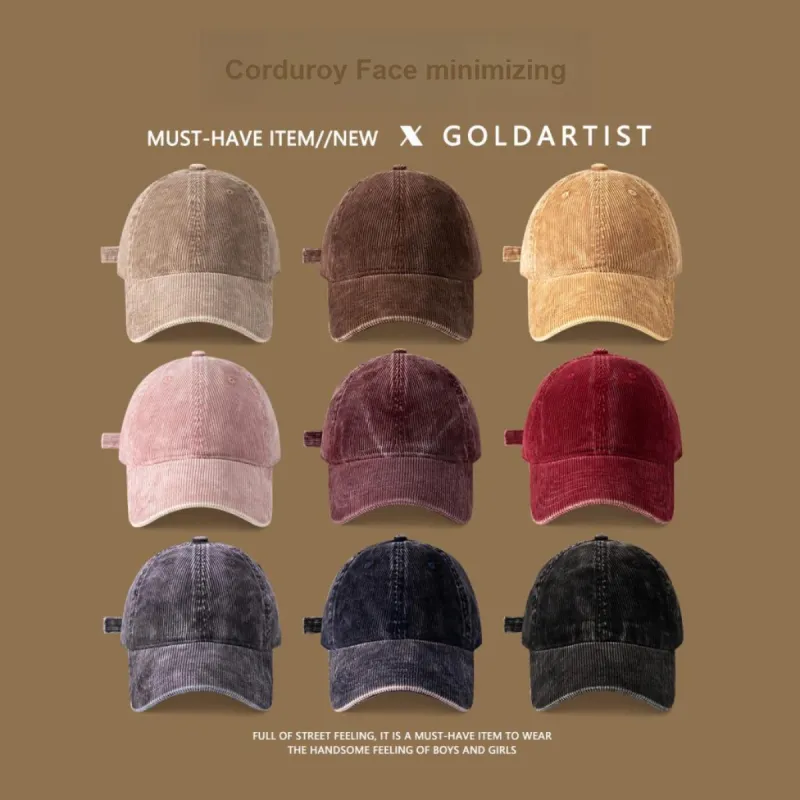 Gold Artist Cotton Baseball Caps Unisex-5