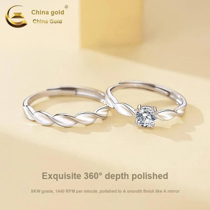 CHINA GOLD Natural Topaz Rings Unisex-3